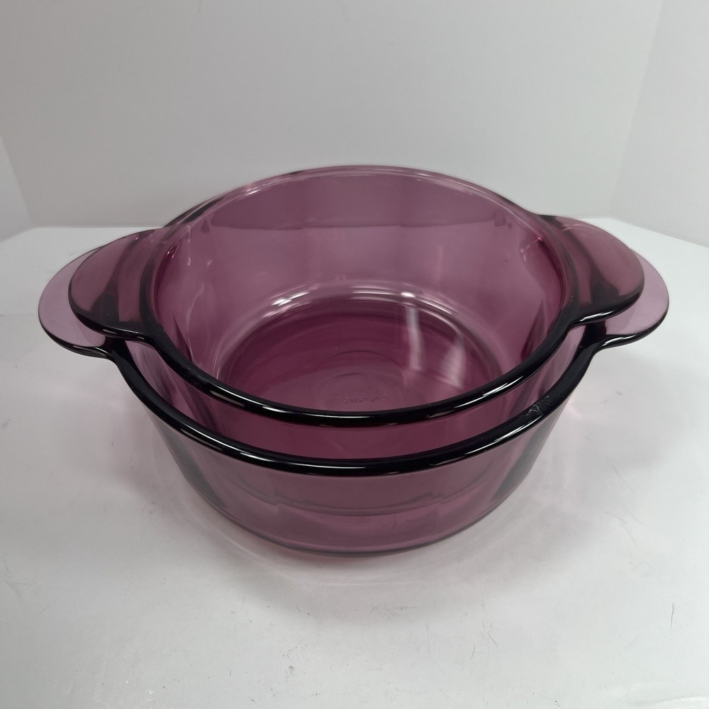 Corning Visions Casserole Dish Set Amethyst Purple Excellent Vintage 1174 1148 - Picture 11 of 11